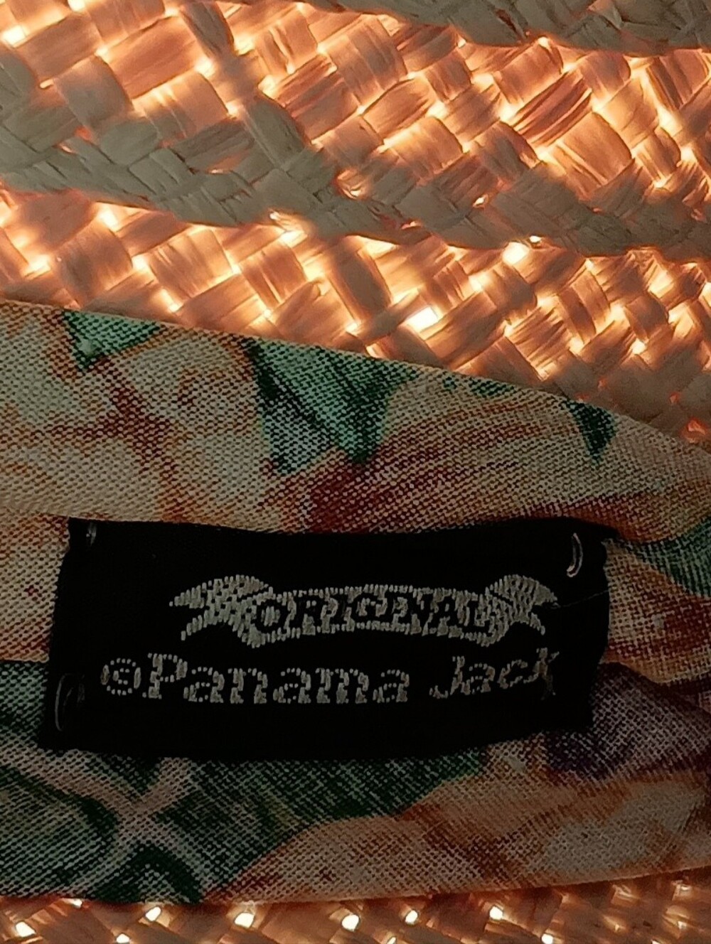 Straw Panama Hat with Floral Band - Natural - Picture 3 of 13